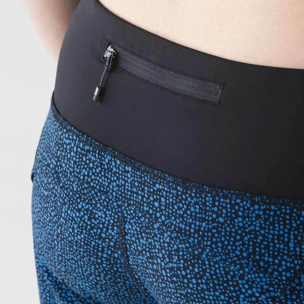 Lululemon Run Times Short‎ Size 8 Bubbles Pipe Dream Blue Black / Black Running
